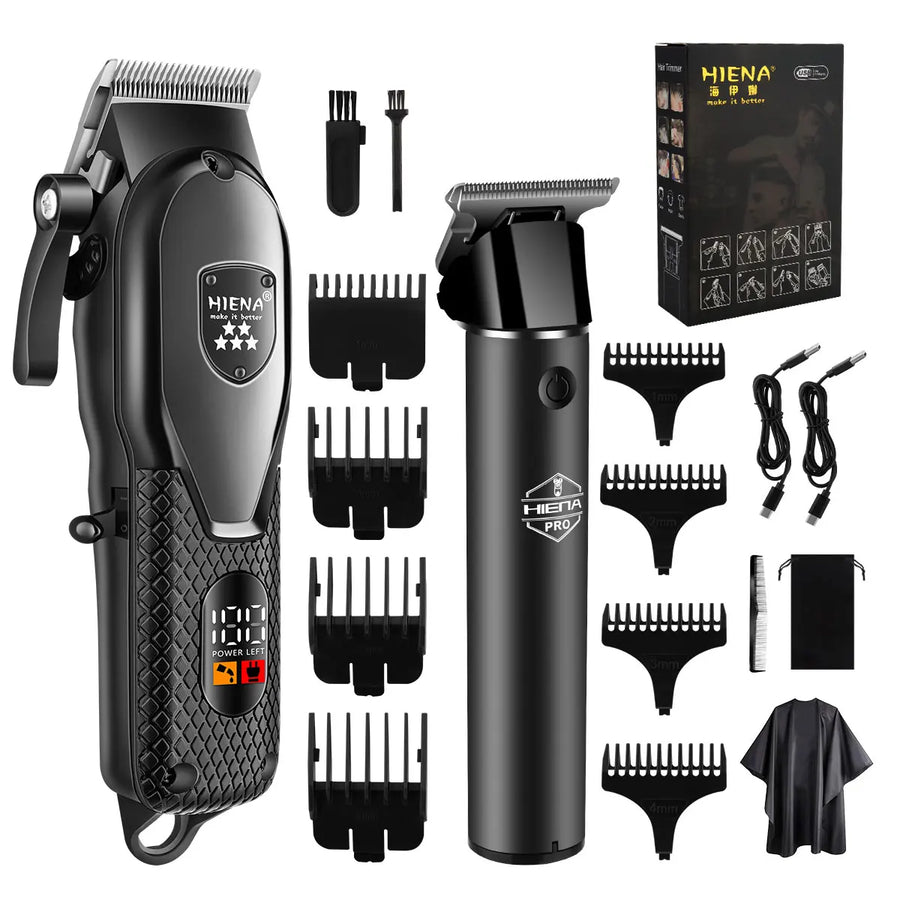βοΈ Hiena Professional Hair Clipper | LCD Display & Electric Trimmer