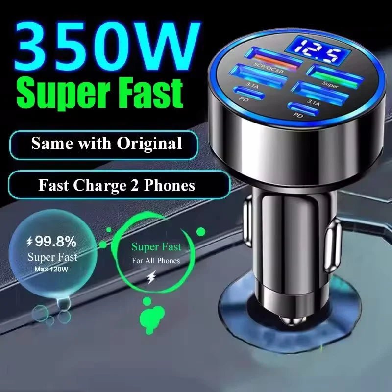 🚗⚡ 350W USB-C Car Charger | PD & QC3.0 Fast Charging - securova.shopMy Storesecurova.shop200009208:2000182796 Port Car Charger6 Port Car Charger🚗⚡ 350W USB-C Car Charger | PD & QC3.0 Fast Charging