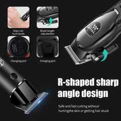 ✂️ Hiena Professional Hair Clipper | LCD Display & Electric Trimmer