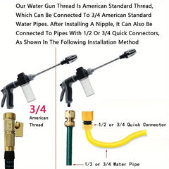 🚗💦 High-Pressure Car Wash Water Gun | Foam Spray Hose Nozzle