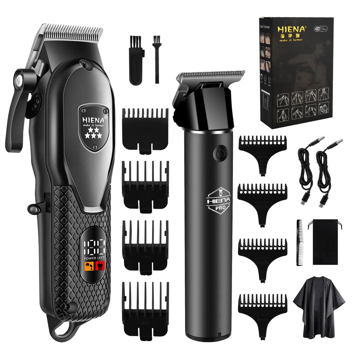 ✂️ Hiena Professional Hair Clipper | LCD Display & Electric Trimmer