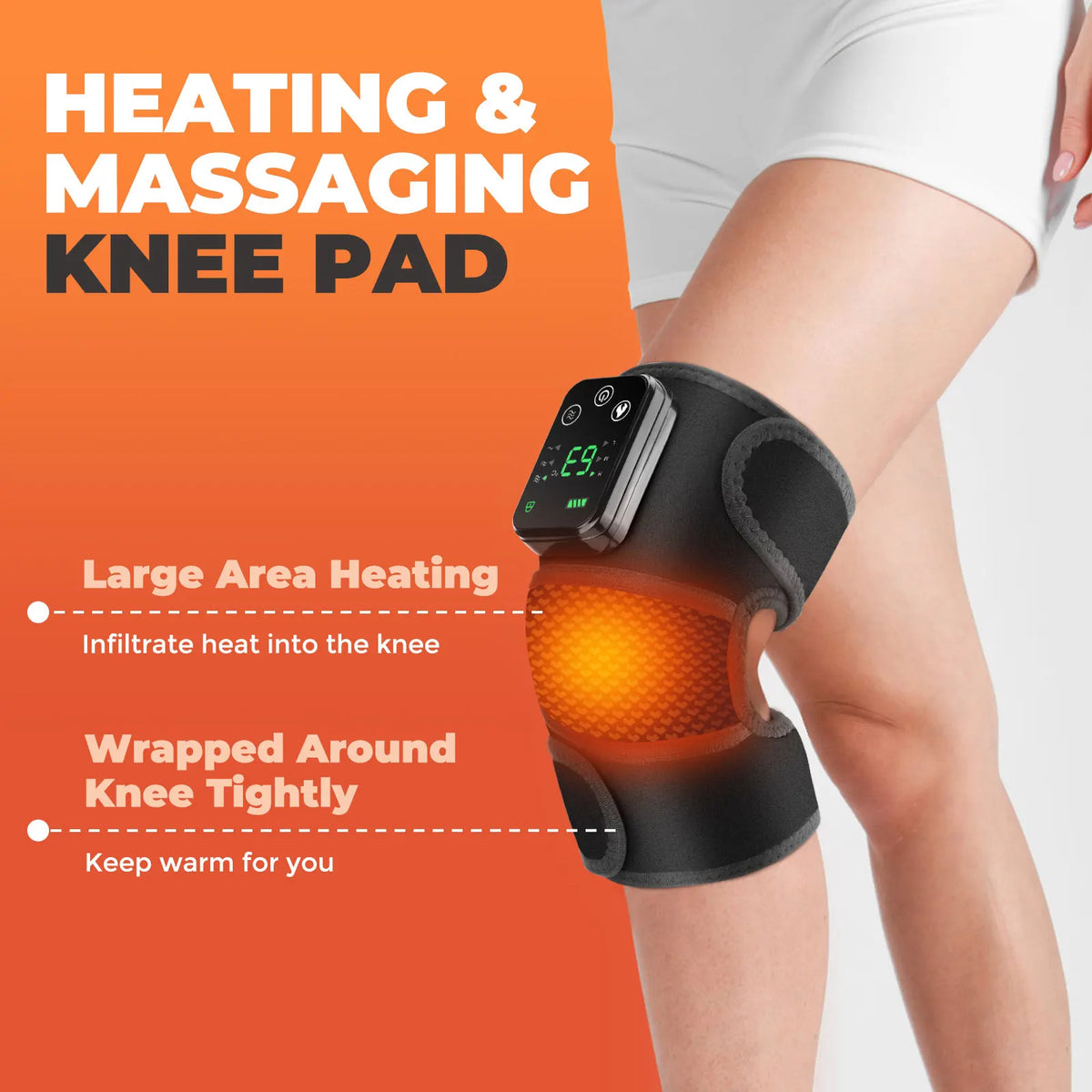 🔥💆 3-in-1 Heated Vibration Massage Pad | Knee, Shoulder & Elbow
