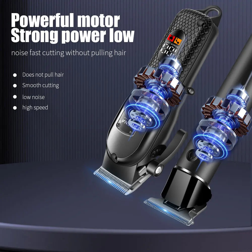 ✂️ Hiena Professional Hair Clipper | LCD Display & Electric Trimmer