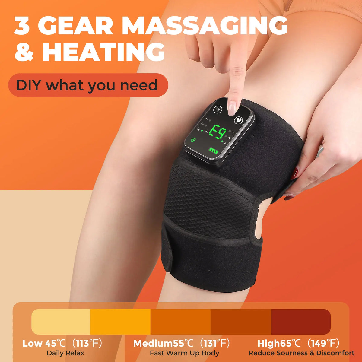 🔥💆 3-in-1 Heated Vibration Massage Pad | Knee, Shoulder & Elbow