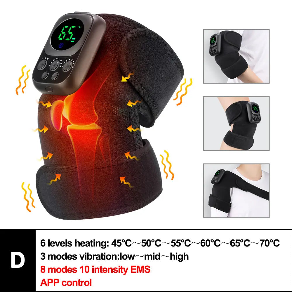 🔥💆 3-in-1 Heated Vibration Massage Pad | Knee, Shoulder & Elbow